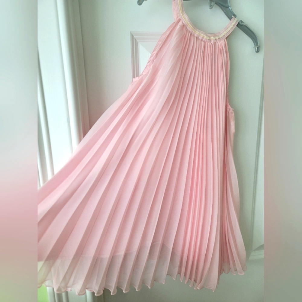 Repetto Pleated Trapeze Sleeveless Girls dress